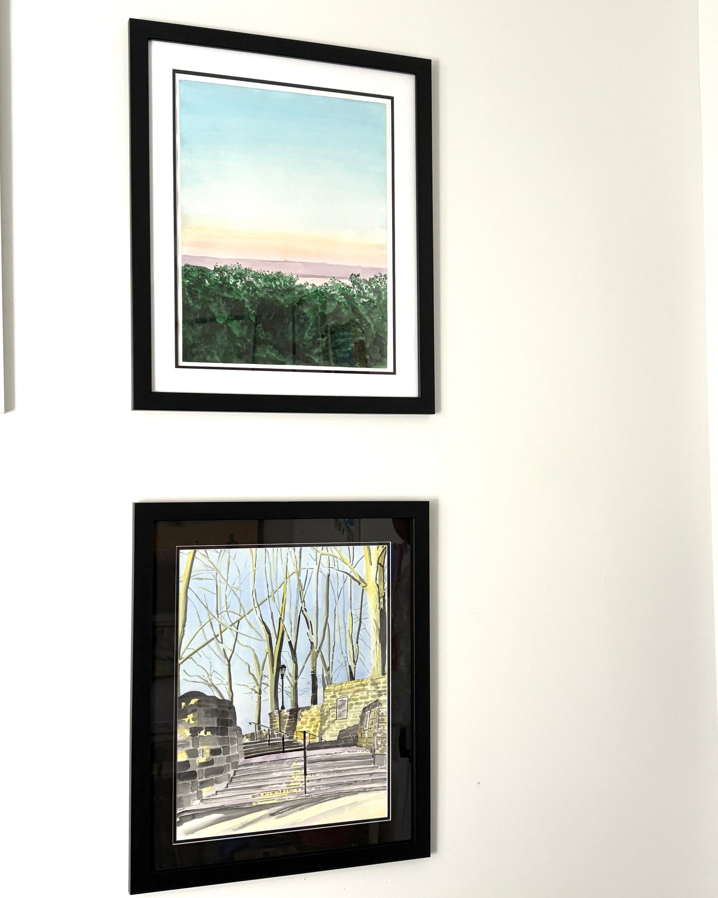 Hazy Sunset Over the Hudson