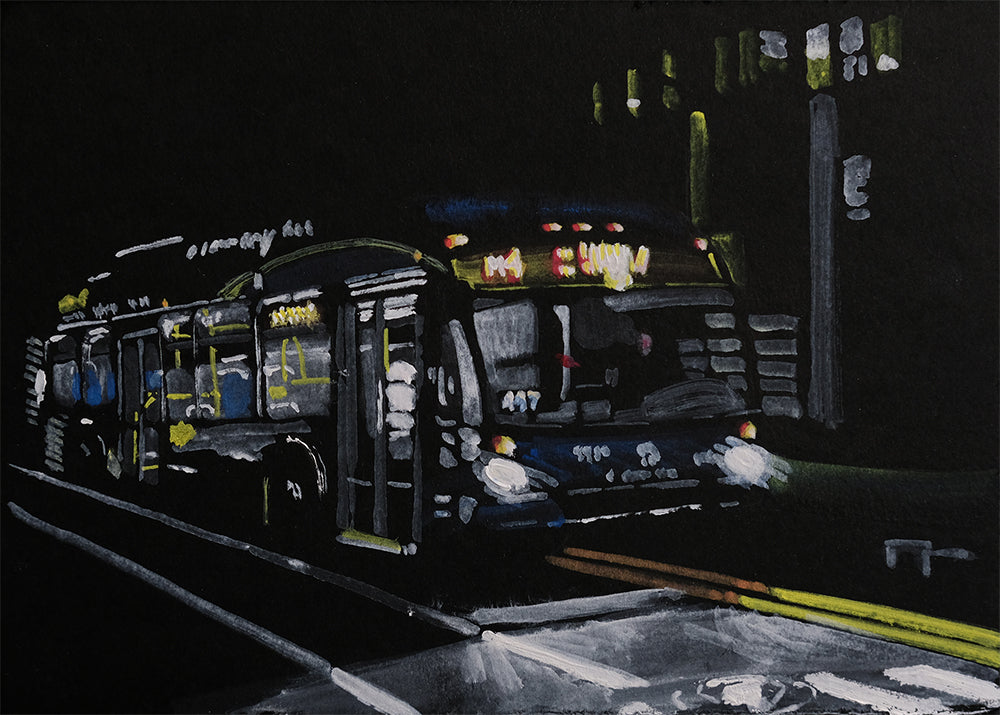 Night Bus, Fort Washington, M4, Washington Heights