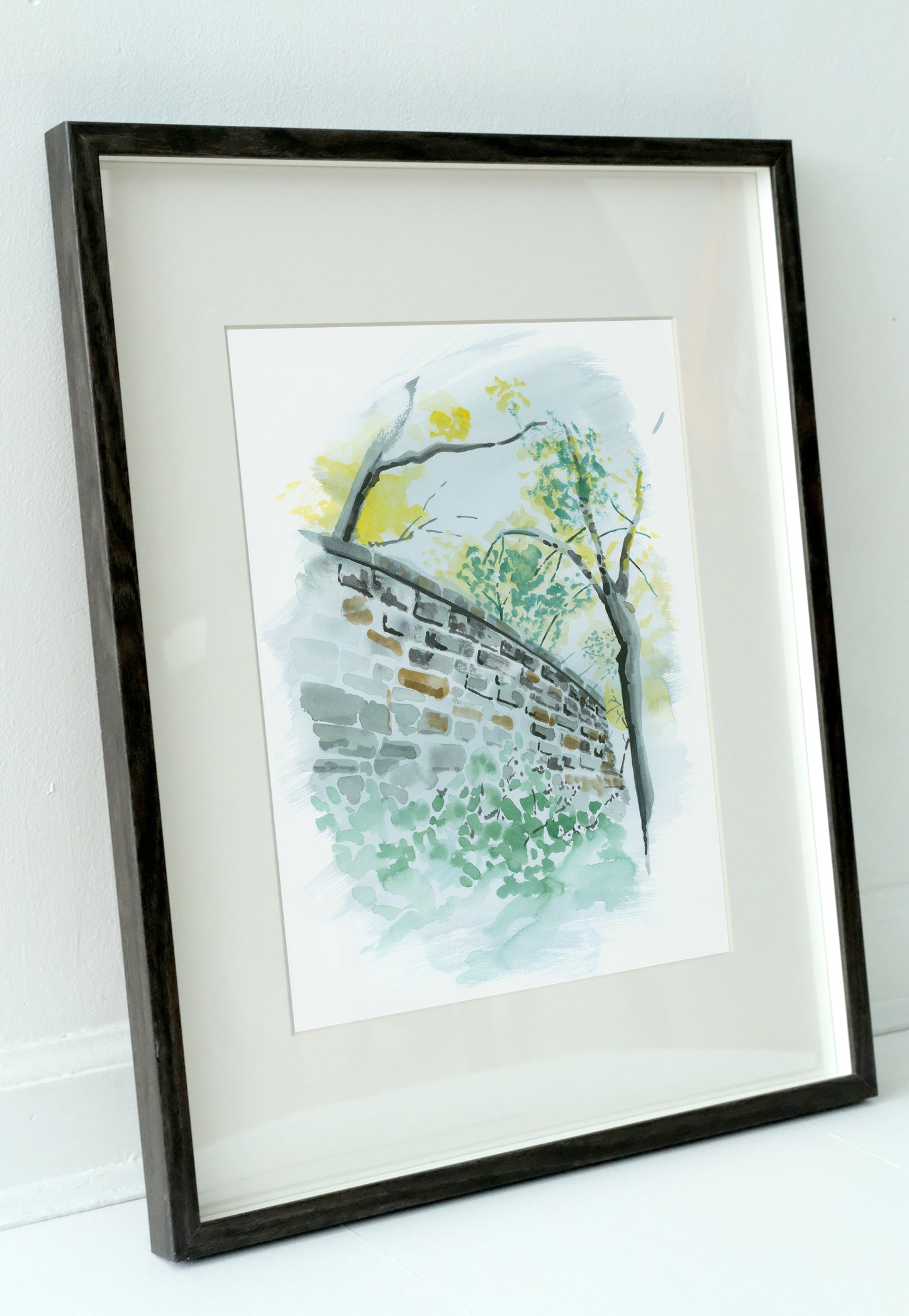 Fort Tryon Cloisters Brick Wall Painting, Watercolor