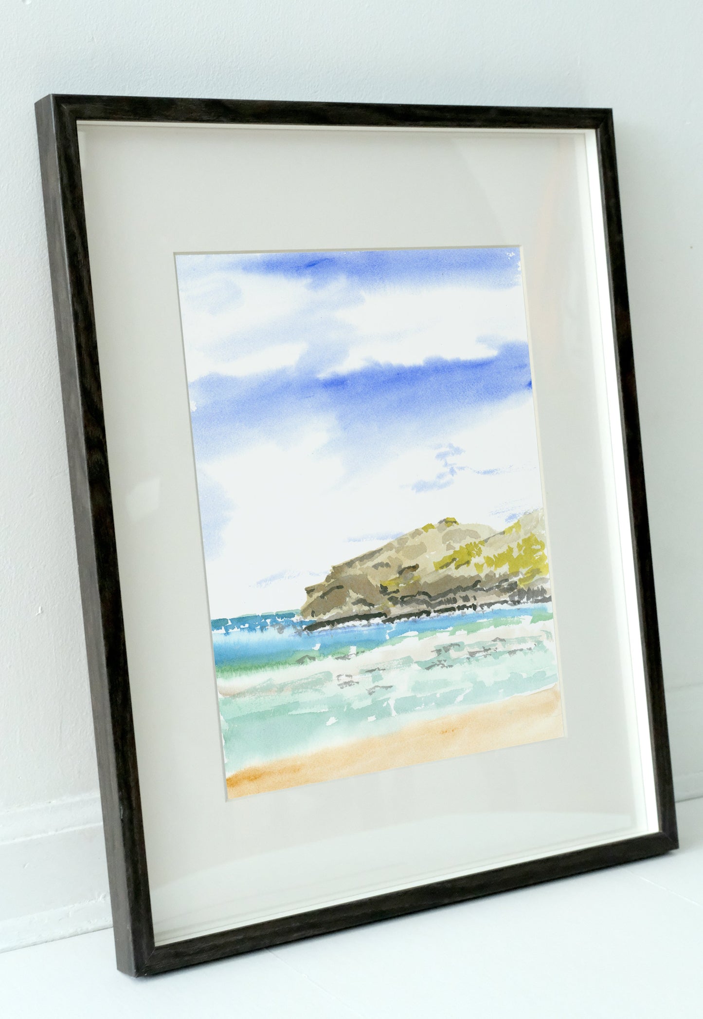 Hanauma Bay, Oahu, Watercolor, Plein Air