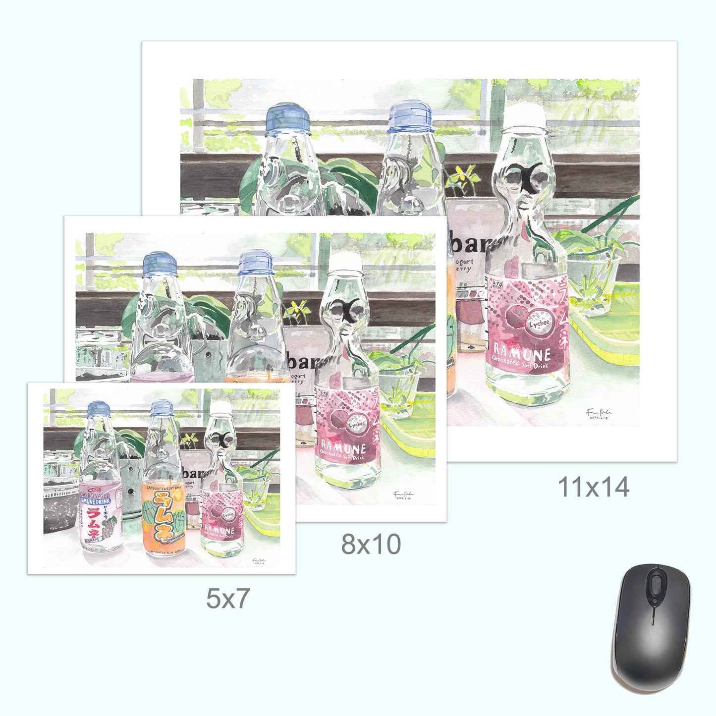 Ramune Bottles on Windowsill