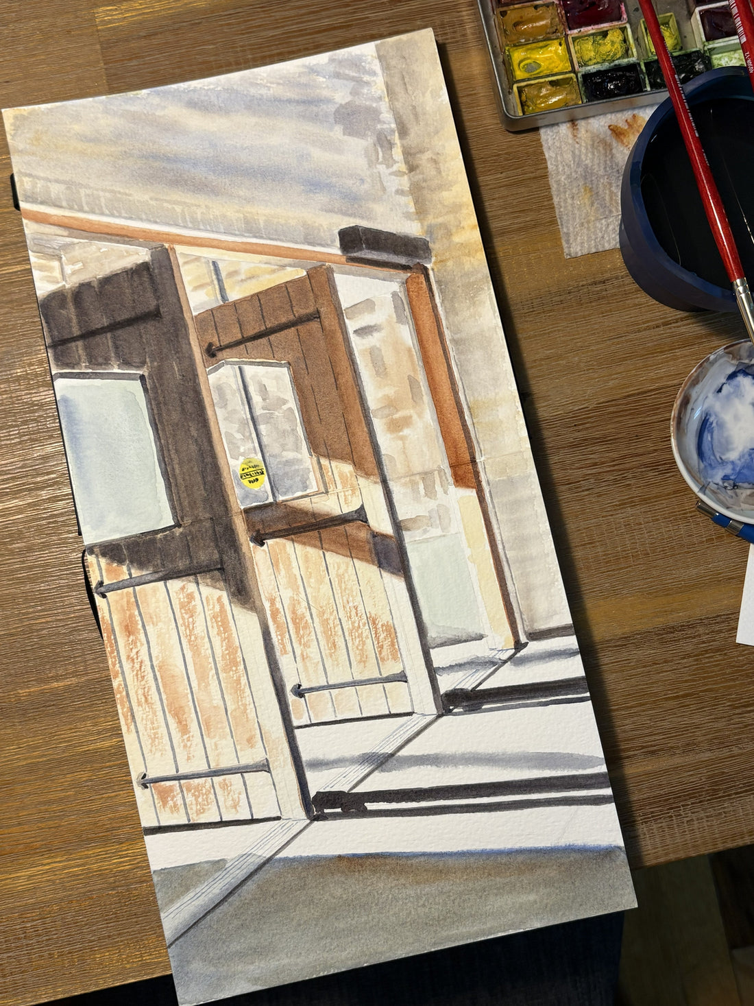 "Lighting the Way Out" (Sketchbook painting)