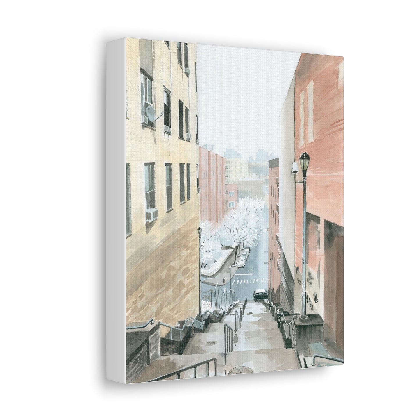 Looking Down the Stairs Canvas Gallery Wrap