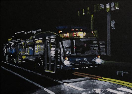 Night Bus, Fort Washington, M4, Washington Heights