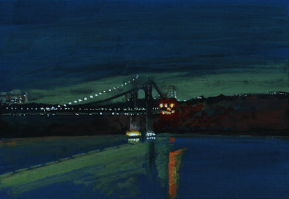 GWB at Night, Hudson River