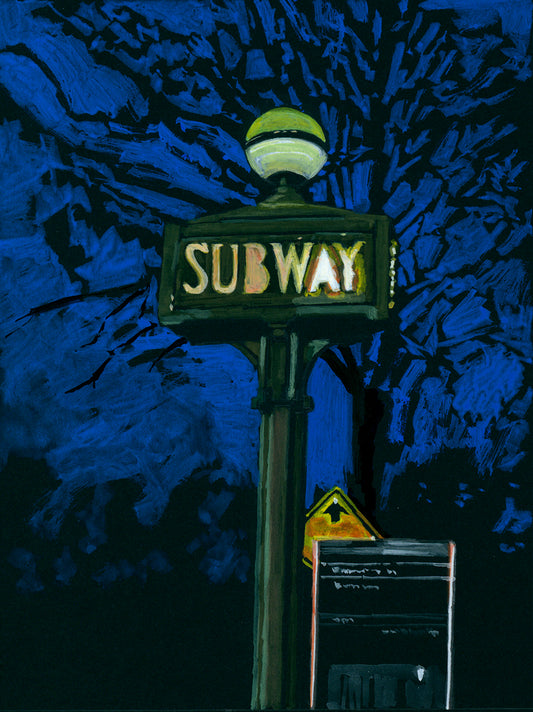 Subway Sign, Steel, 190th Street Station