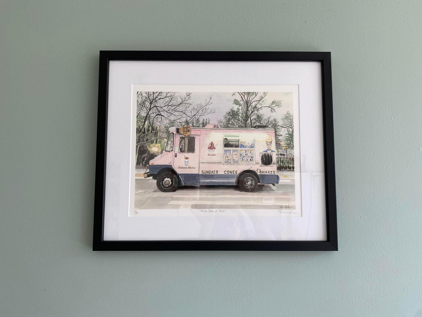 Mister Softee at Dusk, Street Scene