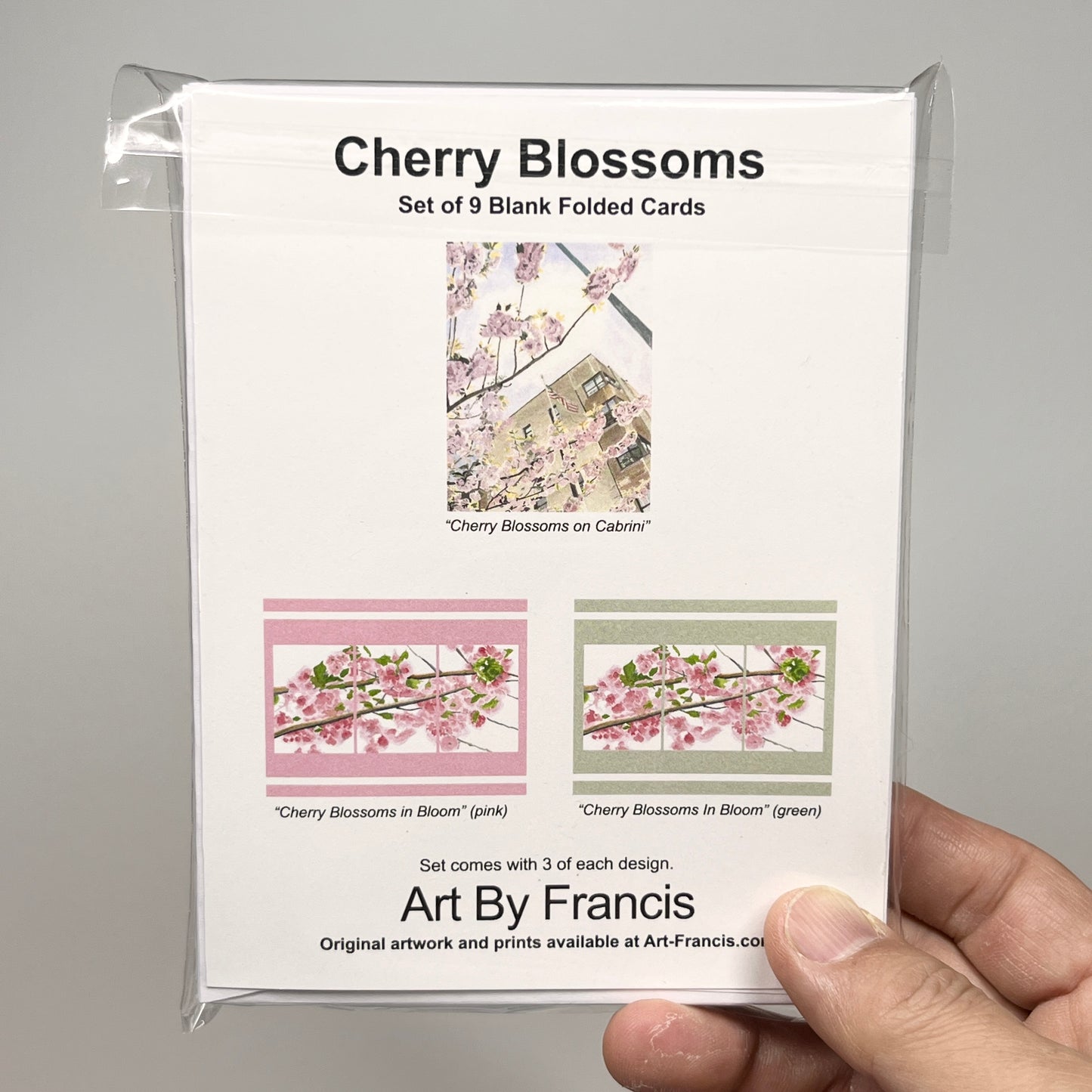 Notecards - Cherry Blossoms (9-pack)