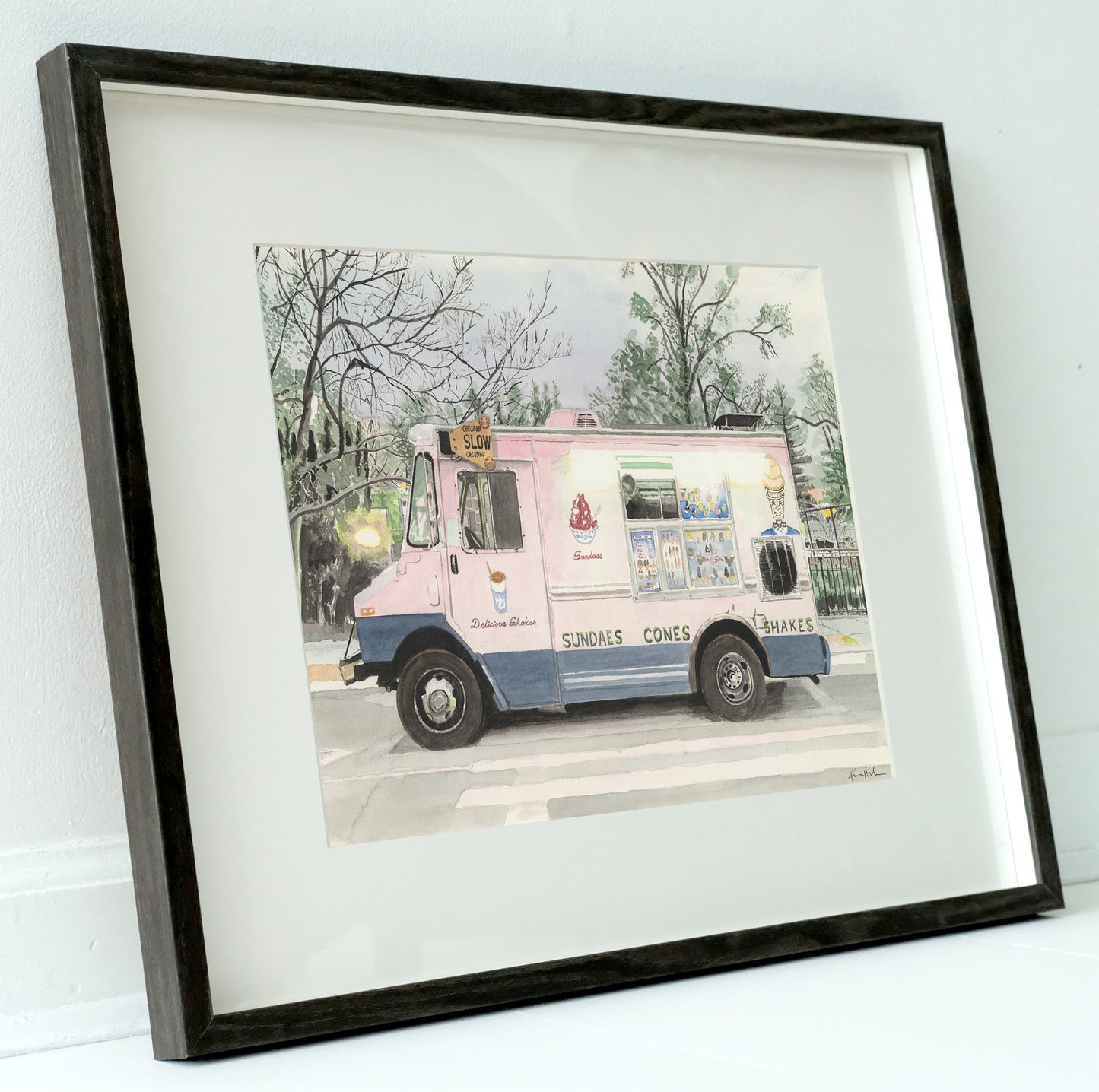 Mister Softee at Dusk, Street Scene