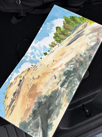 Base of First Flatiron, Boulder, Colorado watercolor painting