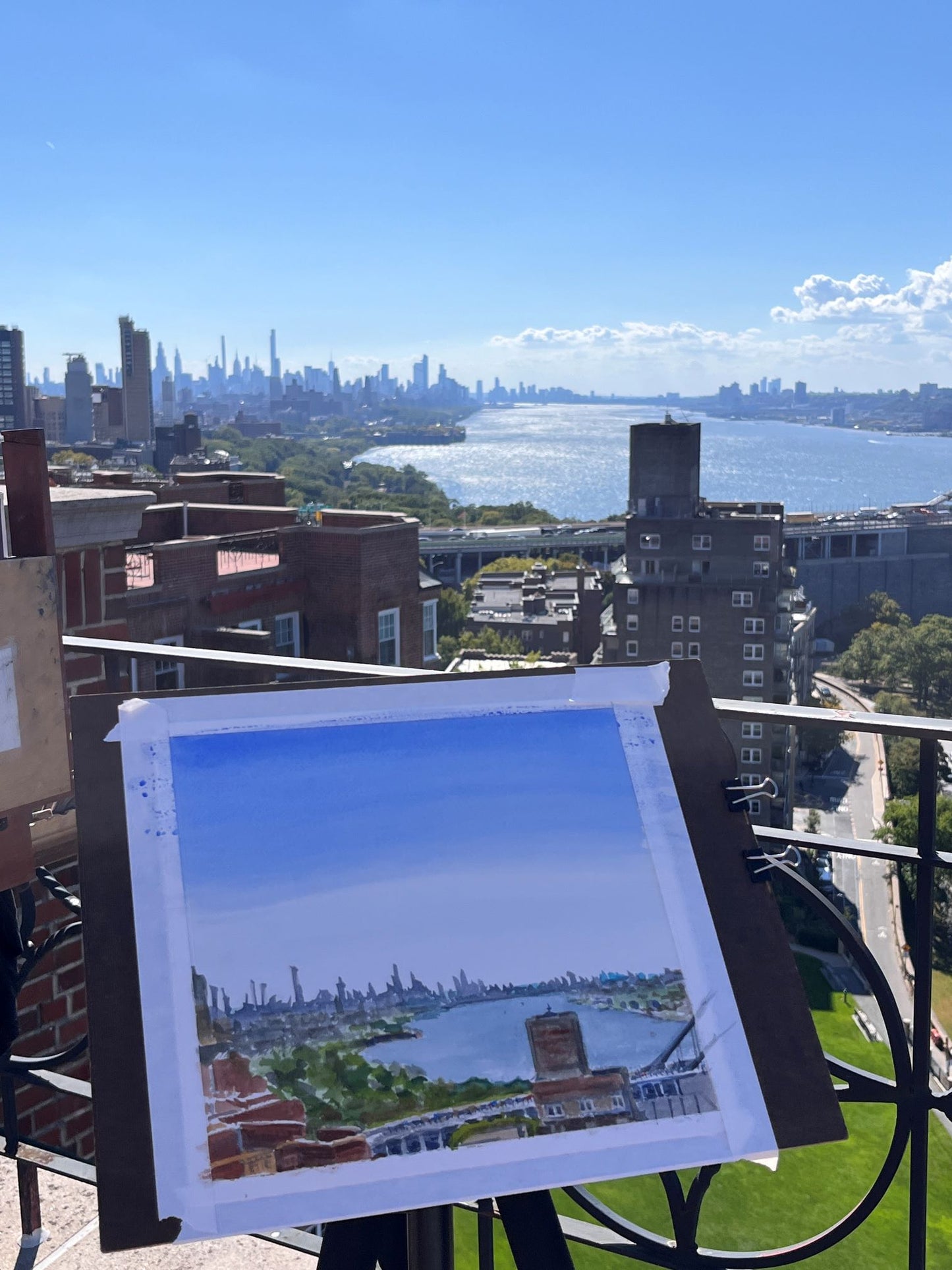 View From Castle Village Rooftop, Downtown and Hudson River