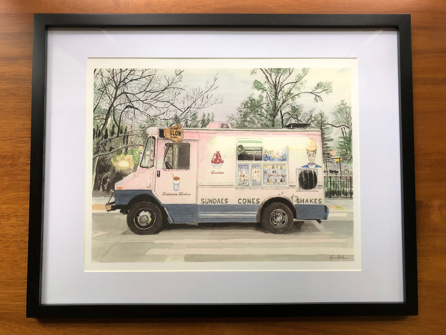 Mister Softee at Dusk, Street Scene