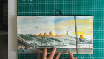 Harlem River Drive, watercolor painting