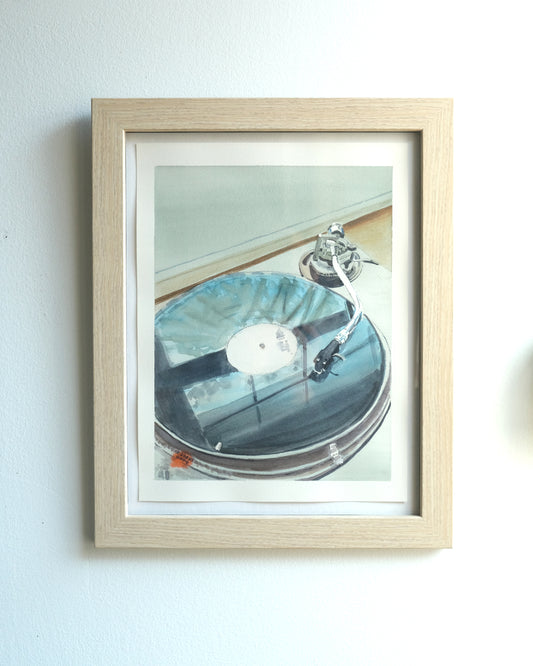 Technics SL-1200MK2 Turntable, Watercolor Painting
