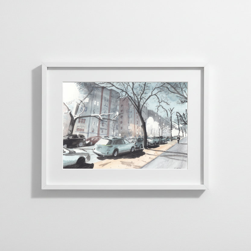 Fort Washington Avenue At Night, Foggy Street