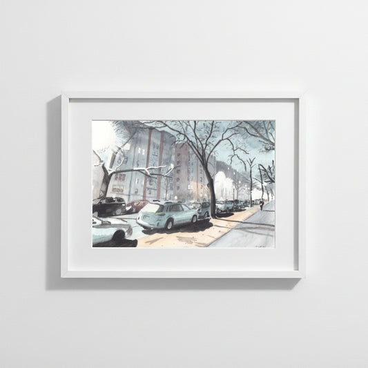 Fort Washington Avenue At Night, Foggy Street