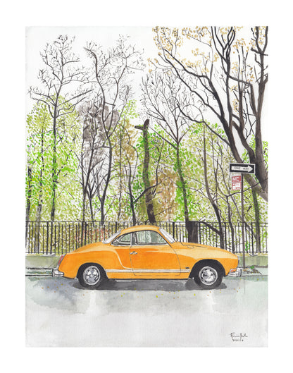 Volkswagen Karmann Ghia, Classic Car, Painting