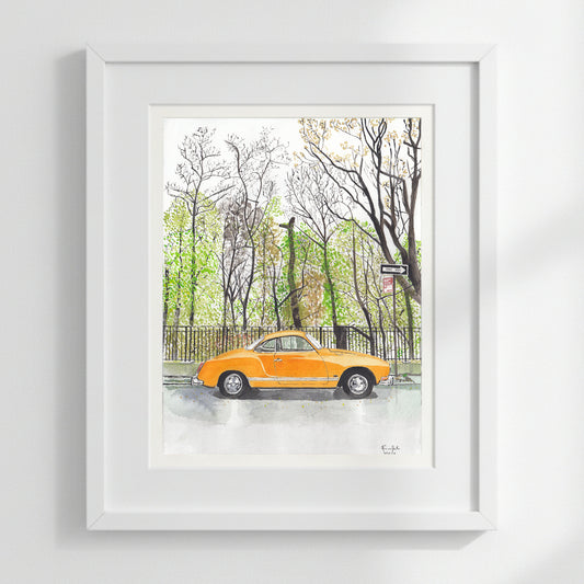 Volkswagen Karmann Ghia, Classic Car, Painting