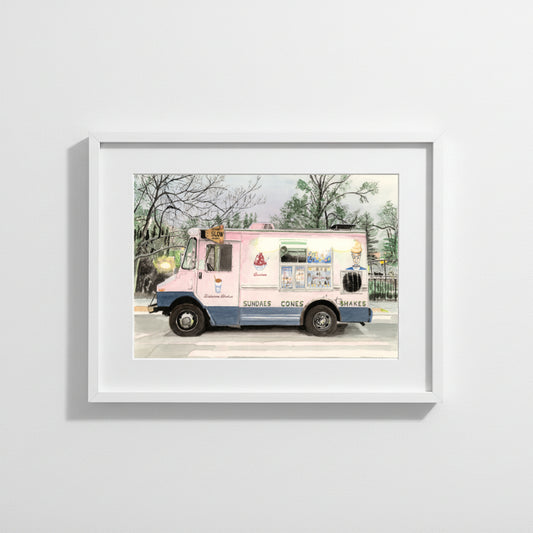 Mister Softee at Dusk, Street Scene