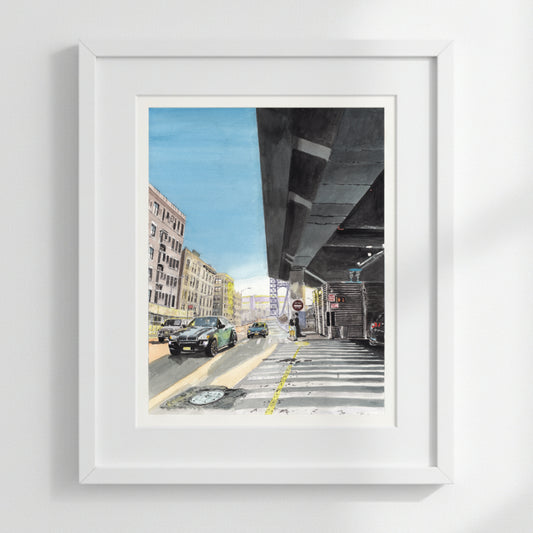GWB Bus Terminal, Street Scene, Print