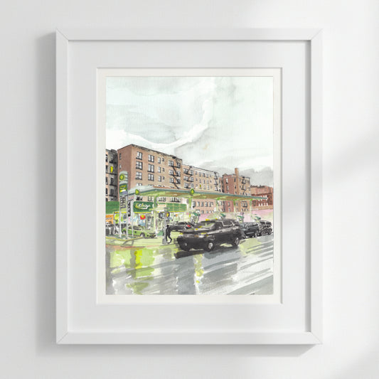 BP Gas Station, Street Scene