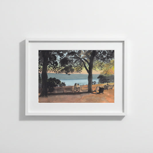 Linden Terrace, Fort Tryon Park, Park Bench, River Scene