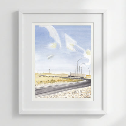 Driving Past Wind Turbines, Part 2, Highway Scene
