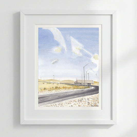 Driving Past Wind Turbines, Part 2, Highway Scene