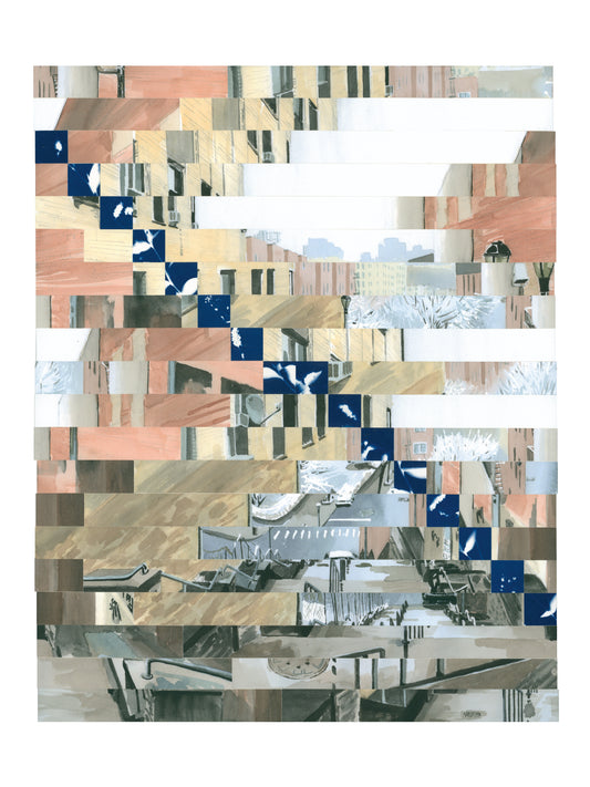 Looking Down the Stairs by Francis Hsueh Reimagined (by Josefina Hernández)