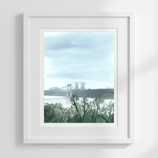 Foggy Bridge and Hudson River