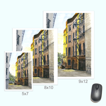 Cabrini Driveway, Golden Hour, Washington Heights, Hudson River