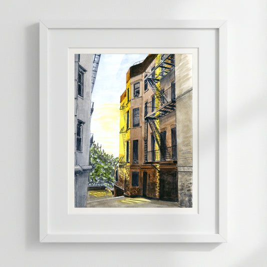 Cabrini Driveway, Golden Hour, Washington Heights, Hudson River