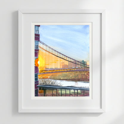 Wish You Were Here, Golden Hour, GWB Bridge and Hudson River
