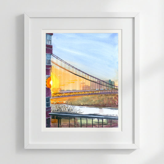 Wish You Were Here, Golden Hour, GWB Bridge and Hudson River