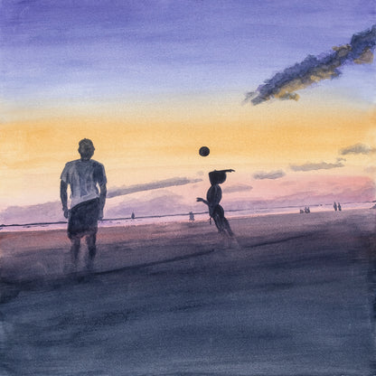 Serving at Sunset, Beach Volleyball, Oahu
