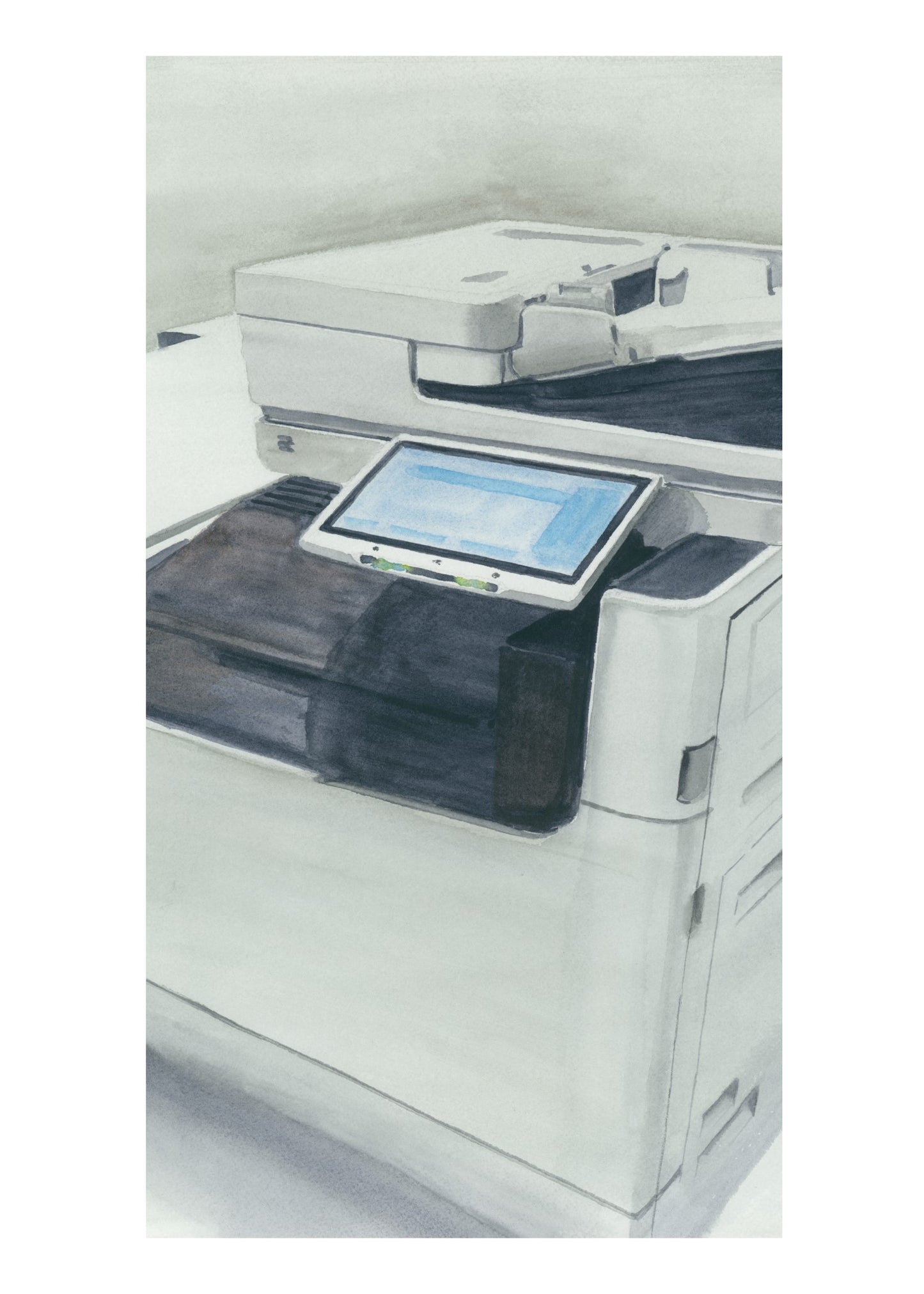 Canon imageRUNNER Multifunction Copier, watercolor painting