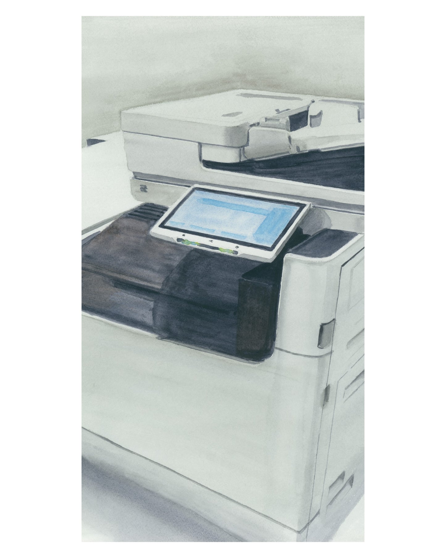 Canon imageRUNNER Multifunction Copier, watercolor painting