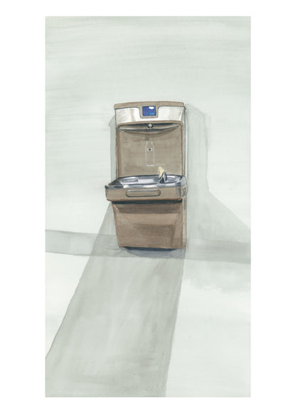 Elkay Bottle Filling Station, watercolor painting