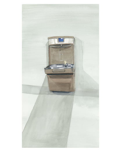 Elkay Bottle Filling Station, watercolor painting