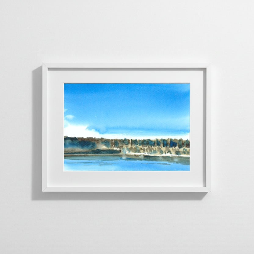 Palisades Solace, NYC, watercolor painting