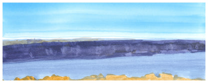 Purple Palisades, NYC, watercolor painting