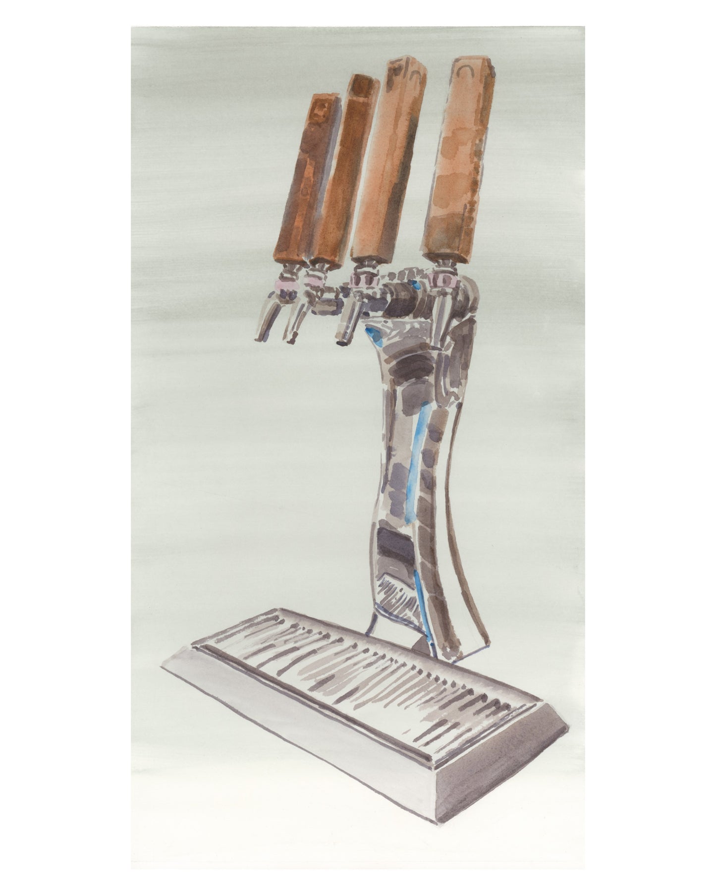 Cold Brew Dispenser, watercolor painting