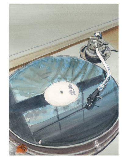 Technics SL-1200MK2 Turntable, Watercolor Painting