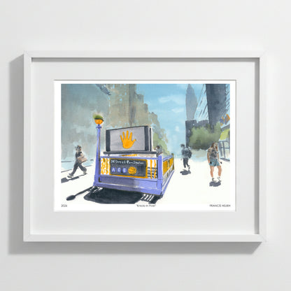 Knicks in Five, New York Knicks, print, watercolor painting