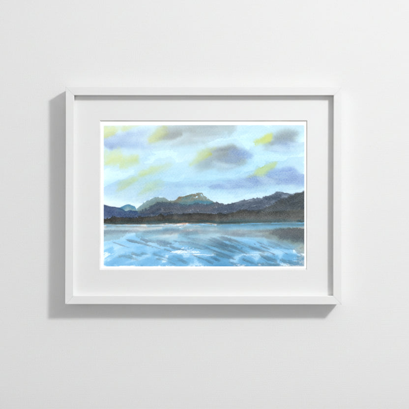 Headed To Glacier Bay Nat'l Park, Alaskan Cruise, art print, watercolor