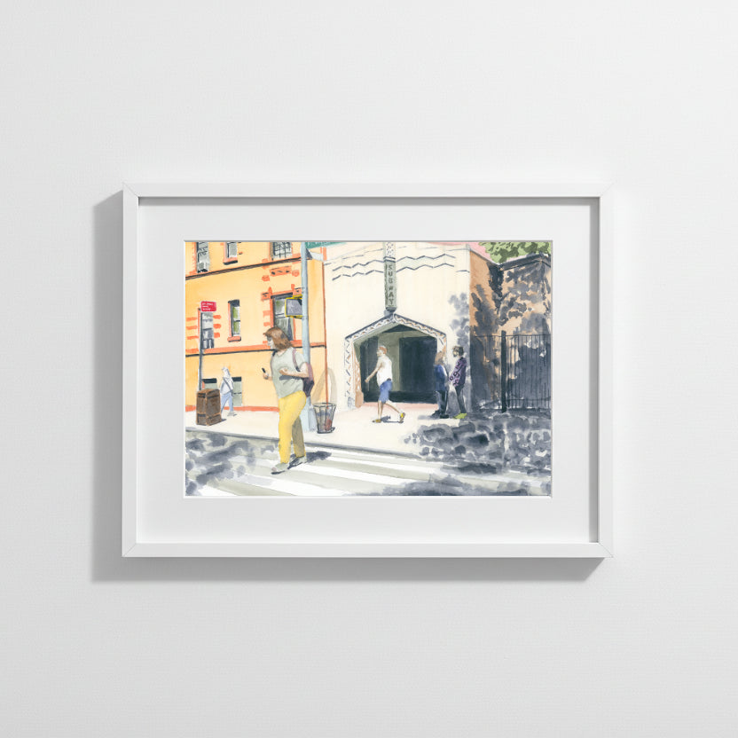 Meeting at the Station, Subway Entrance, Watercolor Print