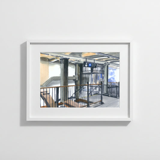 Uptown or Downtown, Subway Painting, Watercolor, Plein Air
