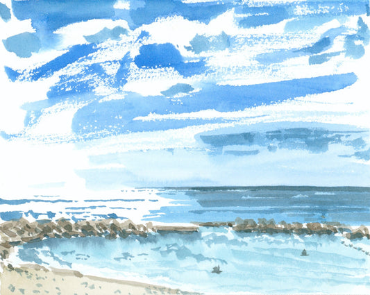 Ko Olina Lagoon 4, Part 1, Oahu, Watercolor, Plein Air