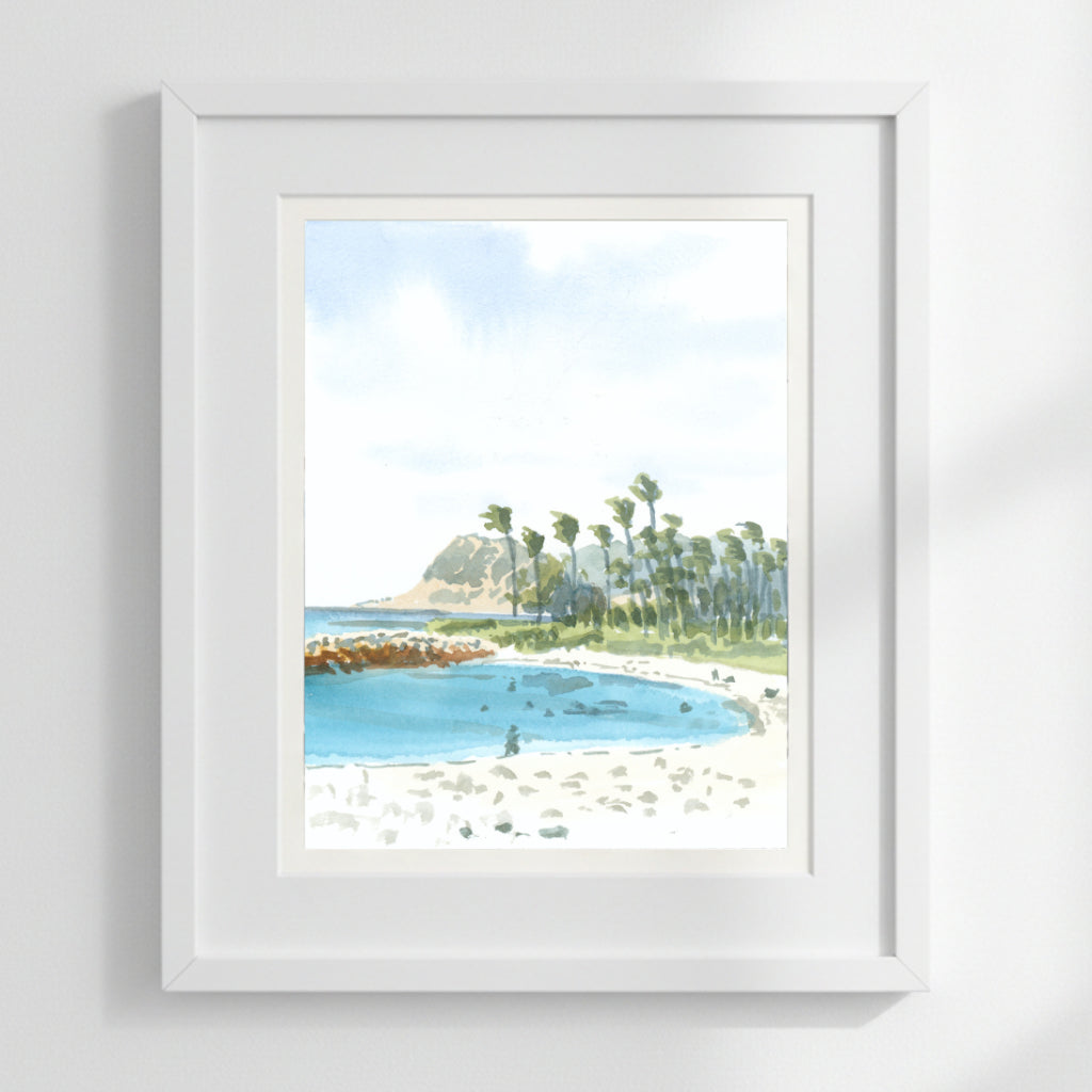 Ko Olina Lagoon 4, Part 2, Oahu, Watercolor, Plein Air