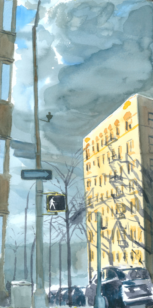 Golden Hour Chittenden, Palisades, watercolor painting